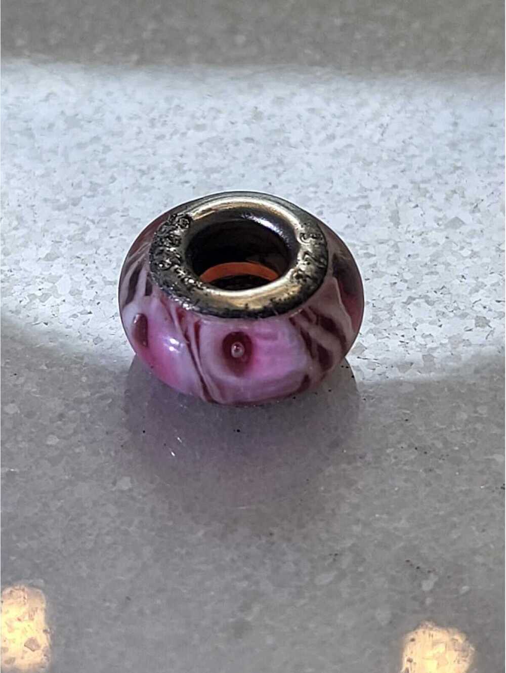 925 Sterling Silver Round Charm For Pandora type bracelet or Necklace